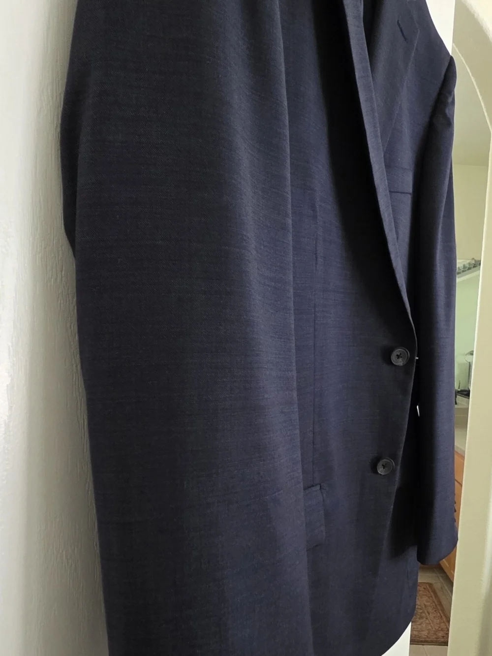 Men's Navy Blazer - Classic Single-Breasted Suit Jacket